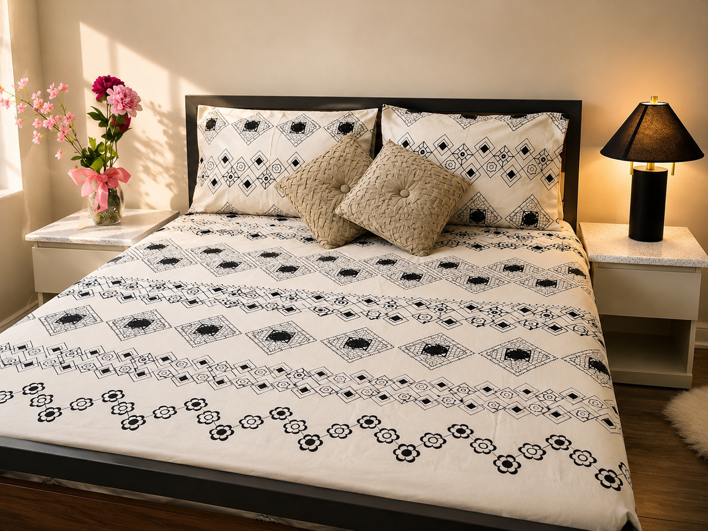 Blackstone Weave - 100% Cotton Queen Bedsheet Set