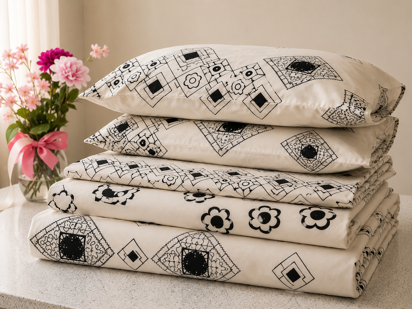 Blackstone Weave - 100% Cotton Queen Bedsheet Set