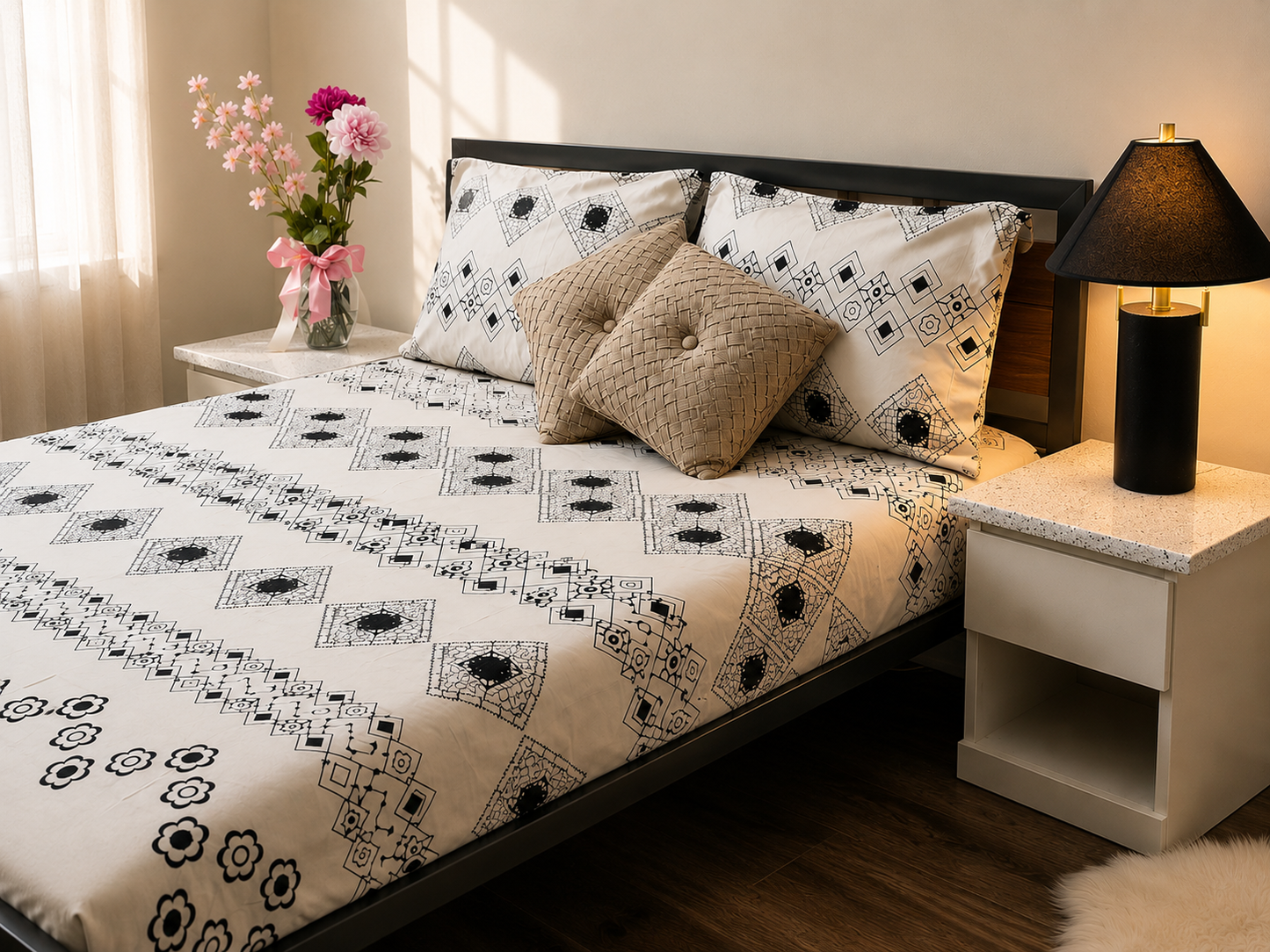 Blackstone Weave - 100% Cotton Queen Bedsheet Set