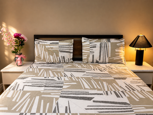 Ivory Cloud Cotton Queen Bedsheet Set  Kozi Nest Canada
