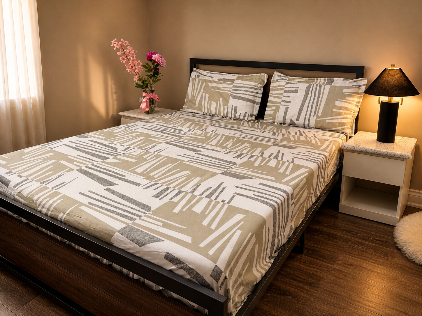 Ivory Cloud Cotton Queen Bedsheet Set Kozi Nest Canada