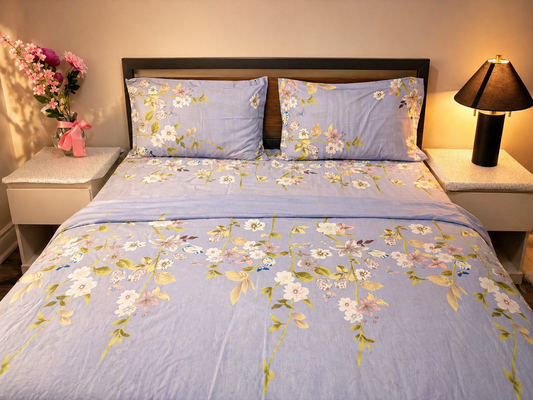 Slate Blue - Microfiber Queen Bedsheet Set